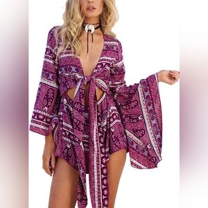 Amazon Boho Hippie Festival Romper